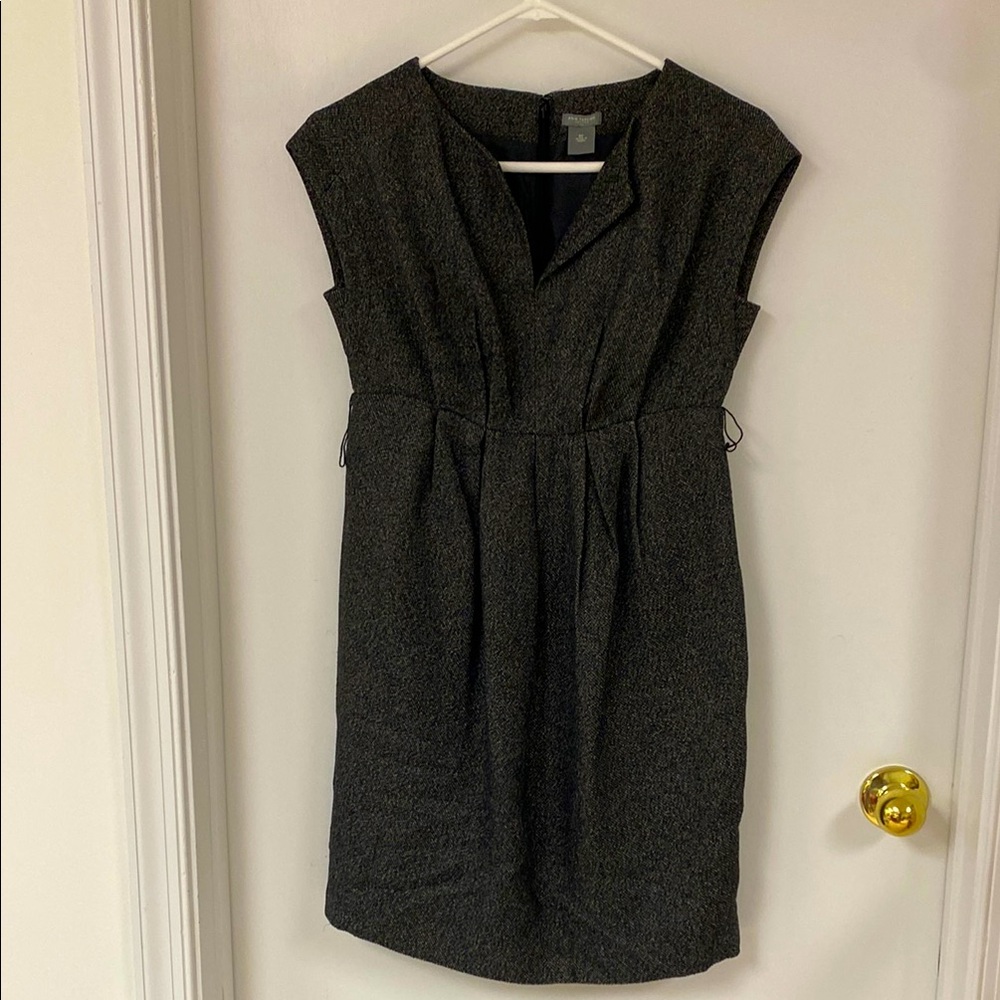 Ann Taylor Black Tweed Sleeveless Dress